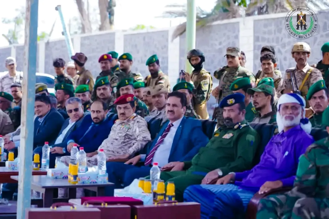 بحضور وزير الدفاع الداعري.. قوات الحزام الأمني تحتفي بتخرج الدفعة الحادي عشرة في العاصمة