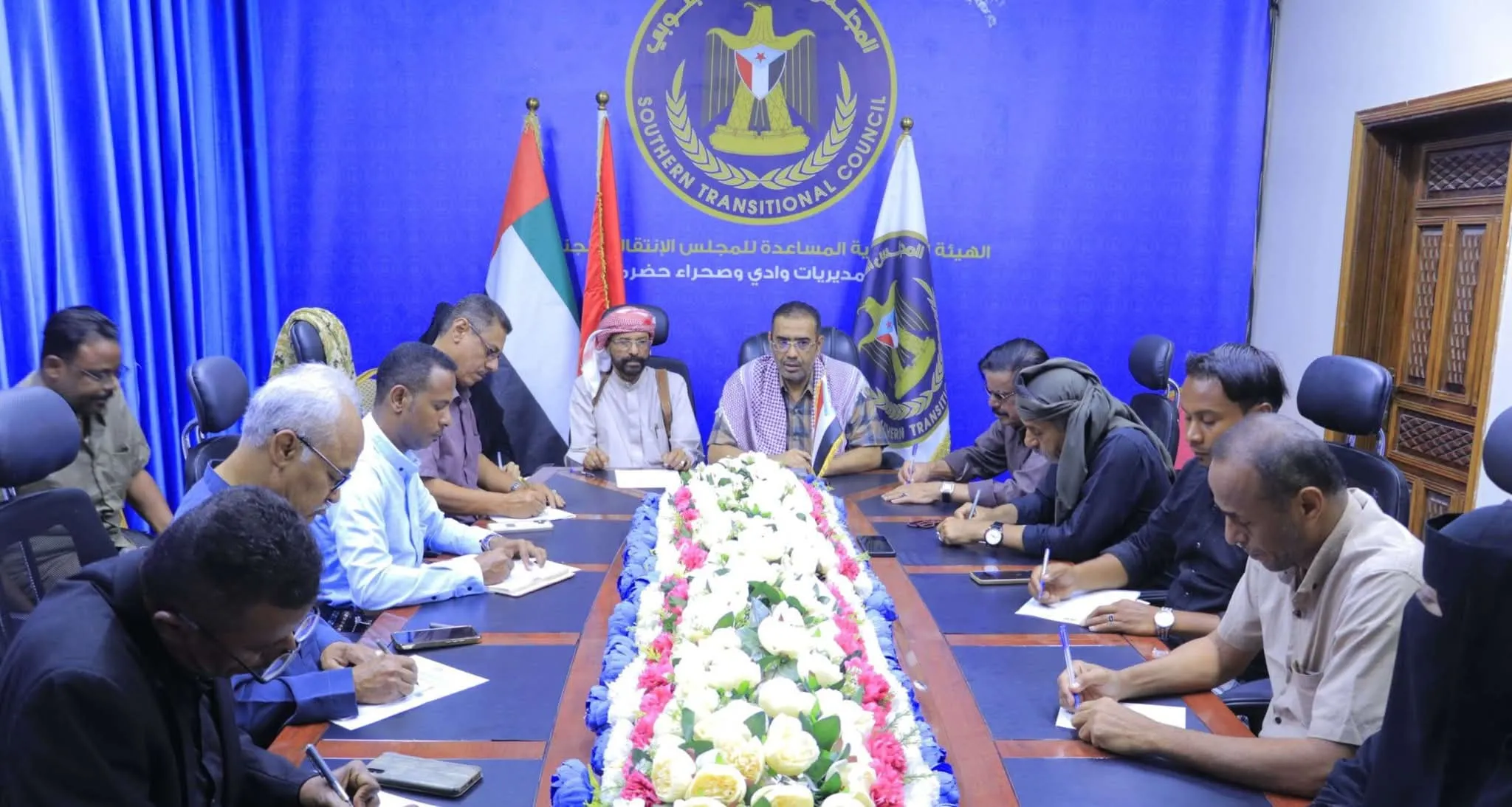 تنفيدية انتقالي وادي وصحراء حضرموت تناقش عددًا من القضايا التنظيمية والإدارية بالهيئة