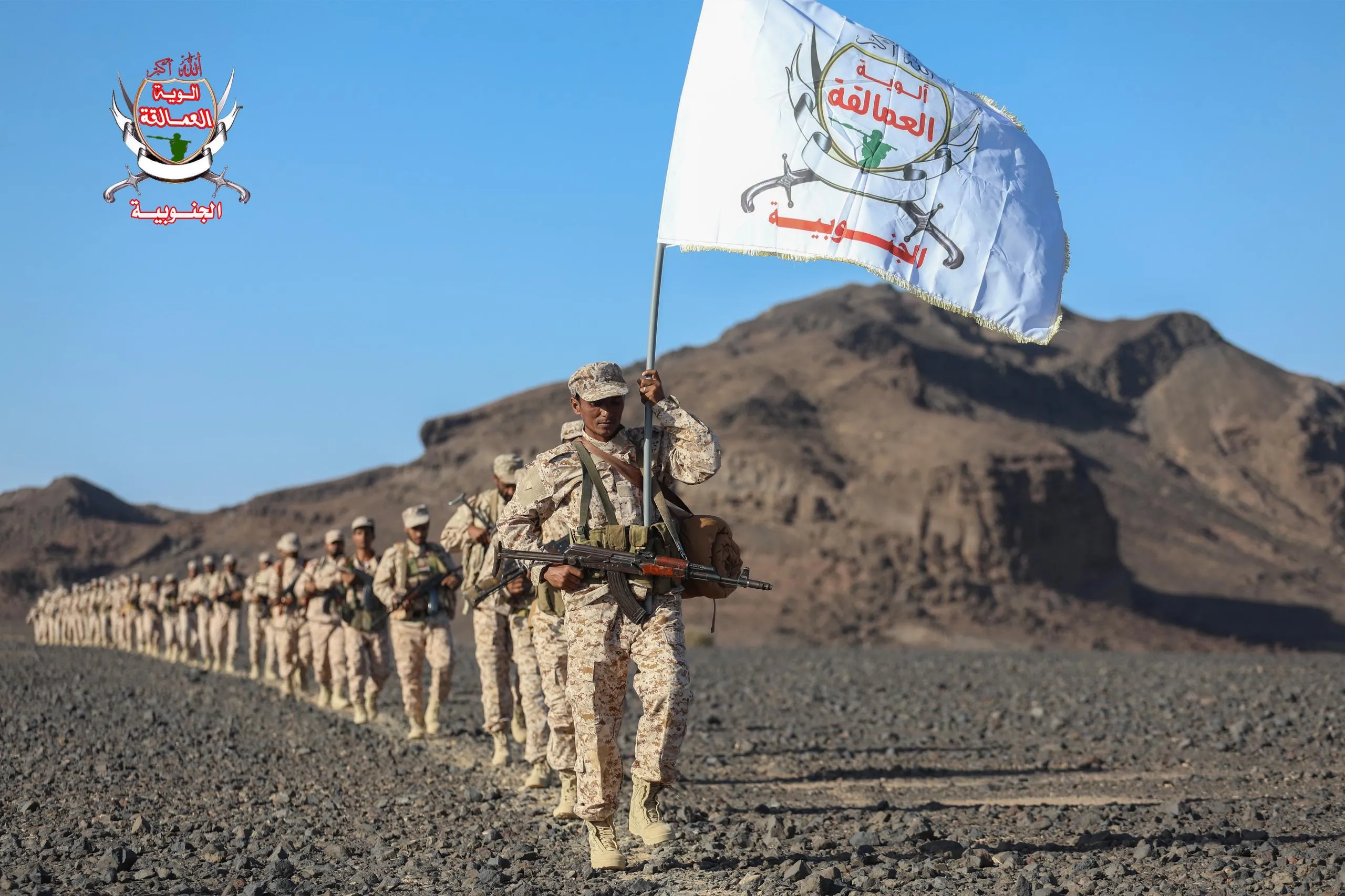 لرفع جاهزيتها القتالية.. قوات العمالقة الجنوبية تنفذ مسيرًا