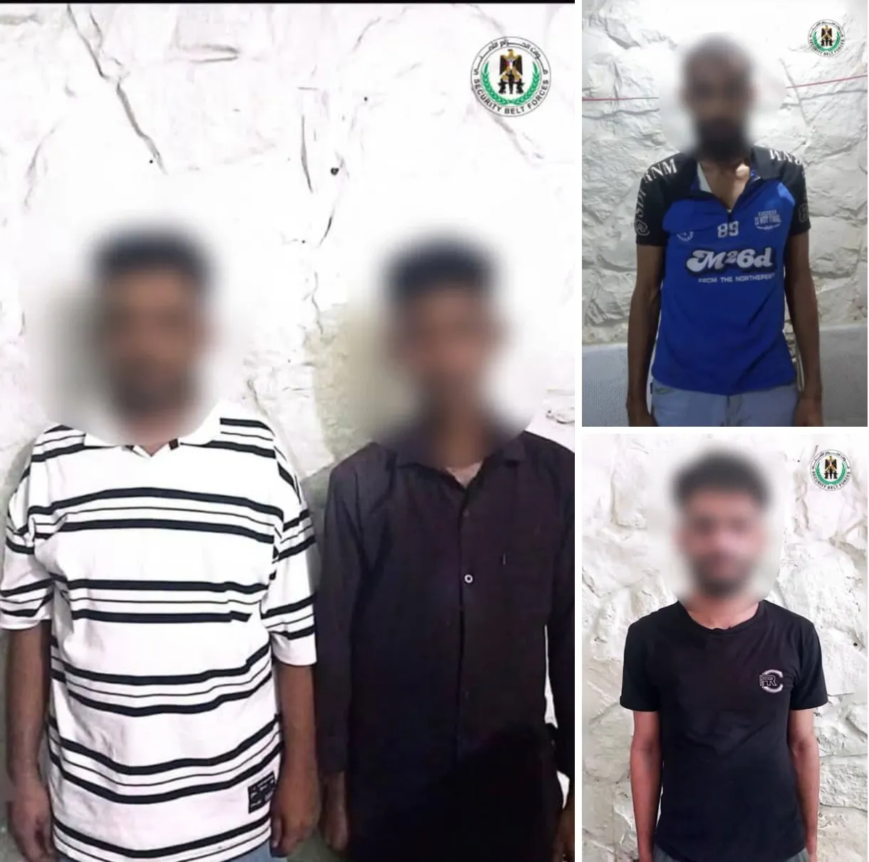 قوات الحزام الأمني في العاصمة عدن تضبط مروّجين ومتعاطين لمواد مخدرة في مديرية البريقة