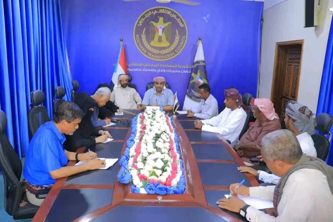 انتقالي وادي وصحراء حضرموت يستعرض الأضرار التي خلفها المنخفض الجوي في المديريات