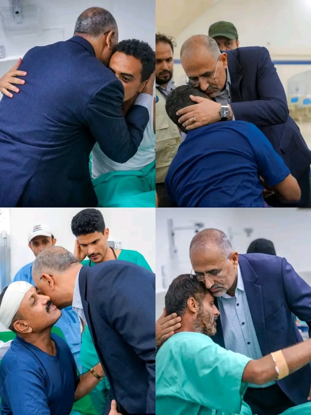 الرئيس الزُبيدي يطمئن على أحوال جرحى عملية “المستقبل الواعد” بمستشفى عبود العسكري