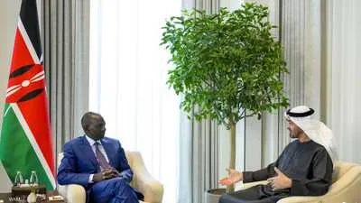 محمد بن زايد ورئيس كينيا يبحثان تعزيز التعاون بين البلدين