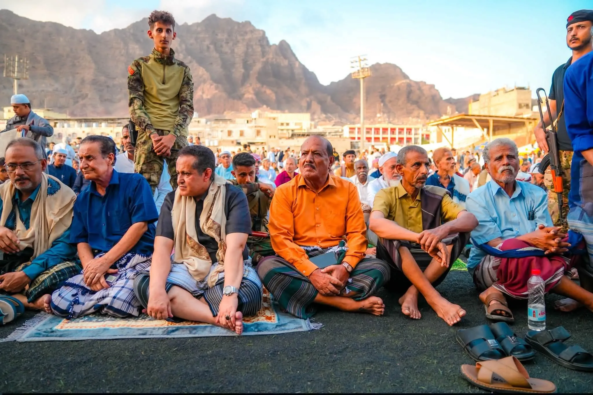 هرهرة والحالمي يؤديان صلاة عيد الأضحى في المعلا